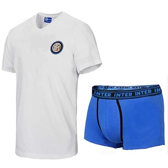 Prodotto Ufficiale Inter Completo Intimo Boxer Set T-Shirt SICEM F.C 